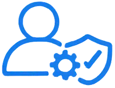 an icon showing customer account control